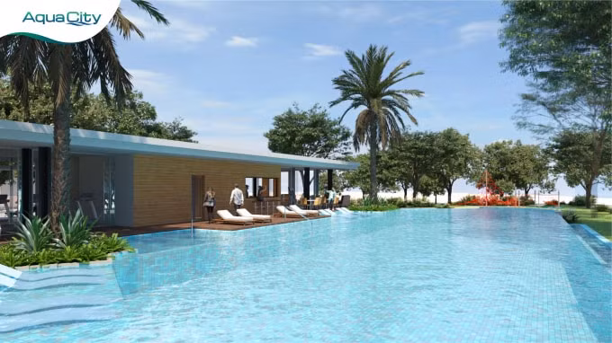 Aqua City gây ấn tượng bởi sự cân bằng hoàn hảo giữa không gian xanh tối ưu và tiện ích đẳng cấp đầy đủ.