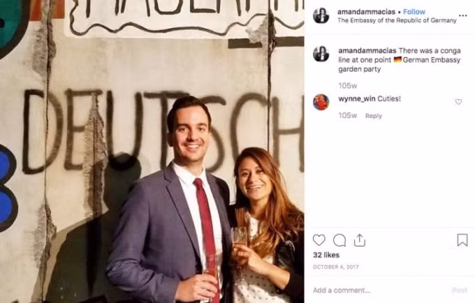 Hình ảnh chụp chung của Henry Kyle Frese và Amanda Macias. Ảnh: Instagram