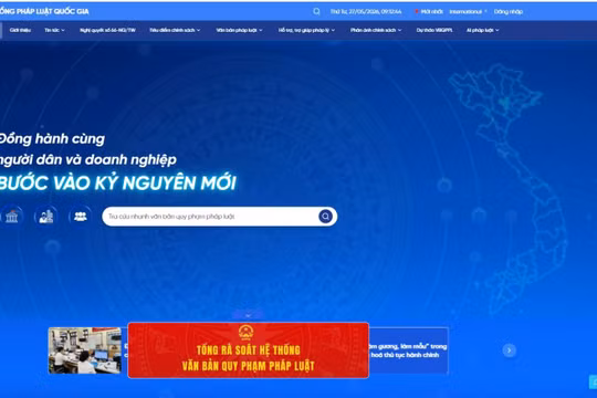 Xây dựng Cổng Pháp luật quốc gia đáp ứng yêu cầu phát triển trong kỷ nguyên mới