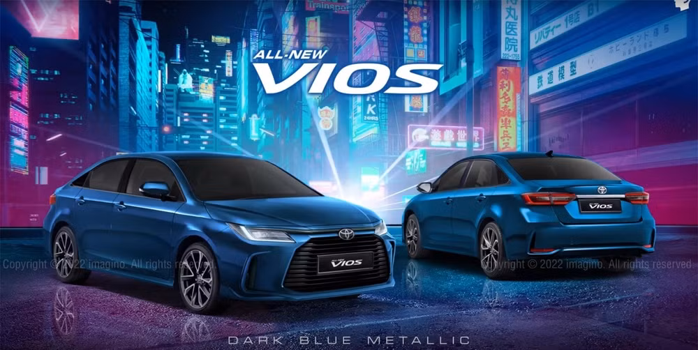 toyota vios 2023 thiet ke hoa tron giua corolla altis va camry hinh 1