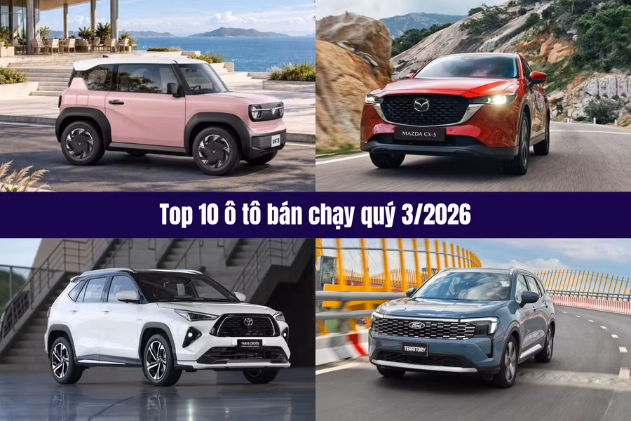 Top 10 ô tô đắt khách nhất quý 3/2026: ‘Miếng bánh’ chia đôi