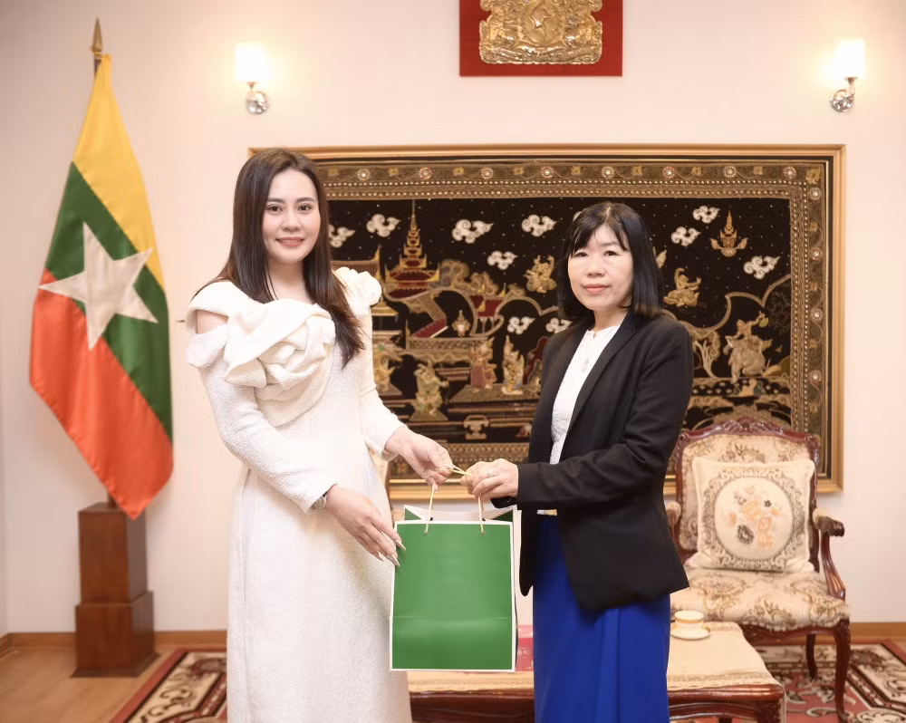 hoa hau phan kim oanh ra san bay don chu tich mrs grand international hinh 5