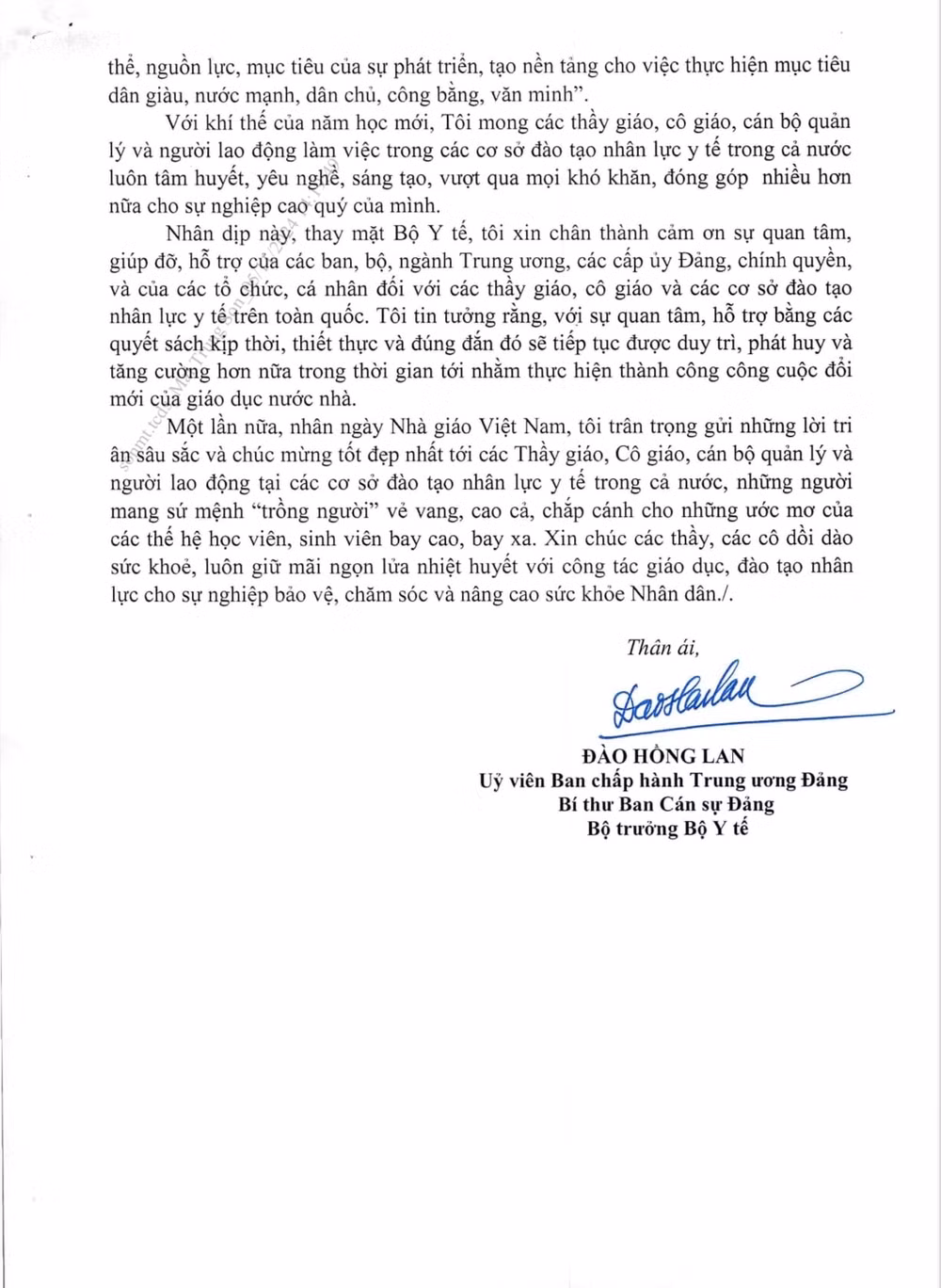 bo truong bo y te nganh y te luon tran trong va biet on cac thay giao co giao hinh 3