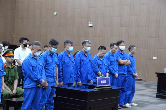 Các bị cáo tại phiên tòa. Ảnh: Hoàng Huy