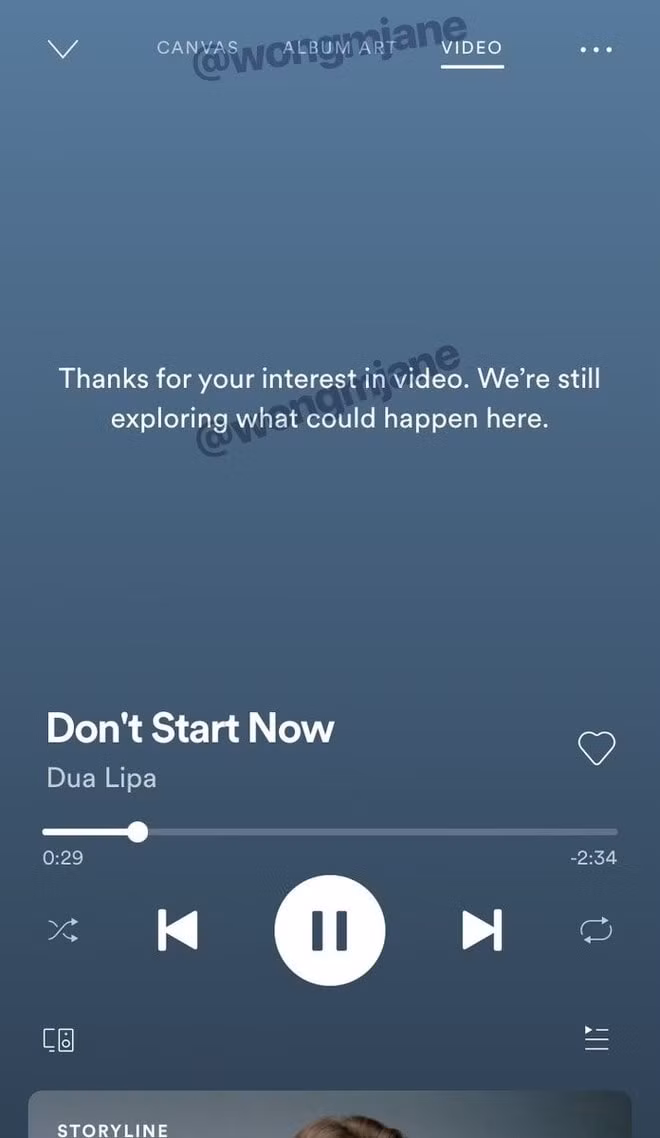 Giao diện mới này được cho là trình phát nhạc mới trên Spotify.