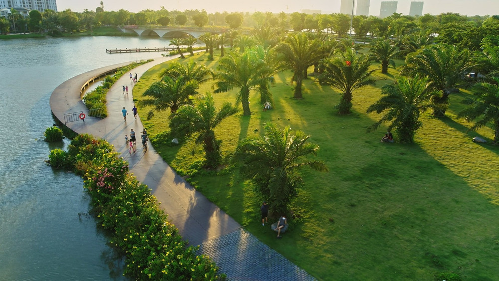 Một góc thành phố xanh Ecopark (Hưng Yên). Một góc thành phố xanh Ecopark (Hưng Yên).