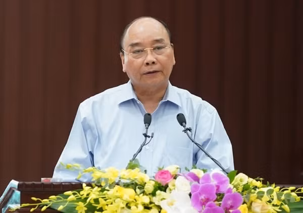 Thủ tướng Nguyễn Xuân Phúc phát biểu tại Hội nghị. Ảnh: VGP