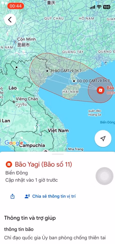 su dung google maps cap nhat tinh trang va huong di bao yagi hinh 1
