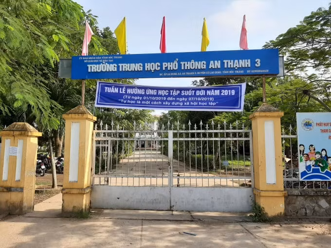 Trường THPT An Thạnh 3, nơi vụ việc xảy ra.