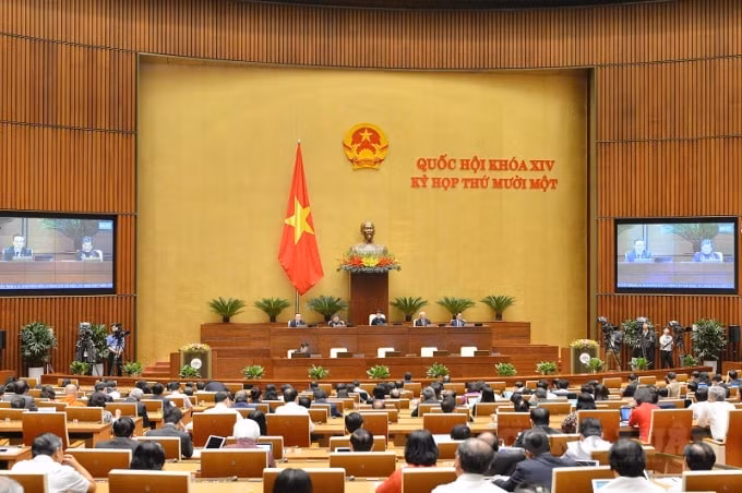 Quang cảnh kỳ họp thứ 11 Quốc hội khóa XIV.