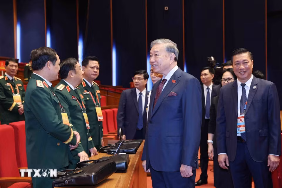 Tổng Bí thư Tô Lâm với các đại biểu. (Nguồn: TTXVN)