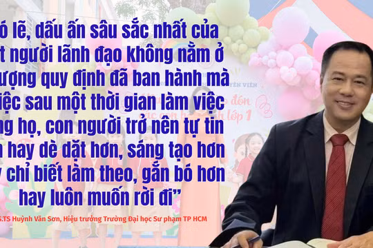 GS.TS Huỳnh Văn Sơn: Dấu ấn của người hiệu trưởng không nằm ở số quy định đã ban hành