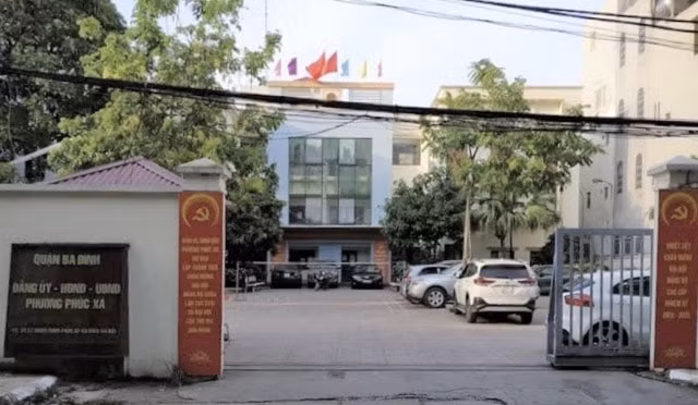 Hình ảnh trụ sở Đảng ủy, UBND, Ủy ban MTTQ phường Phúc Xá. Ảnh: kinhtedothi