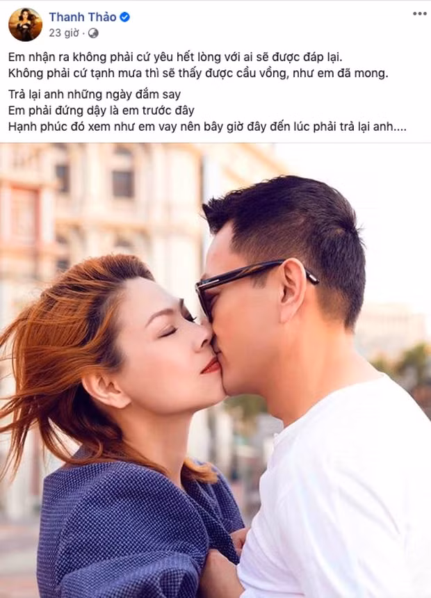 Thanh Thảo bất ngờ đăng trạng thái ám chỉ chuyện chia ly