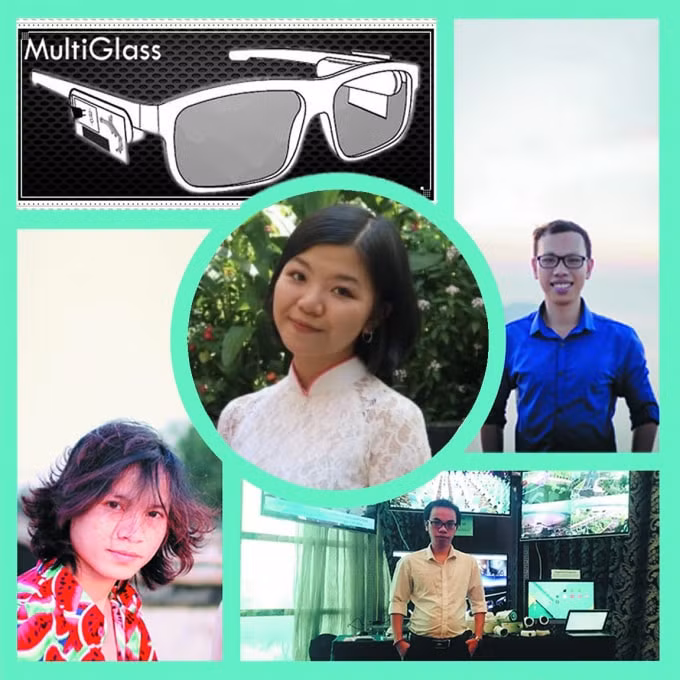 Team MultiGlass cùng sản phẩm của mình.