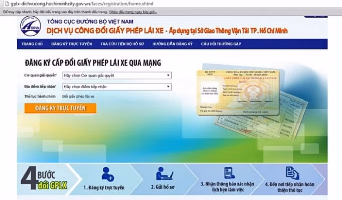 Sẽ triển khai thí điểm cấp GPLX và đổi GPLX qua mạng từ tháng 9 và chính thức từ tháng 11. Ảnh minh họa.