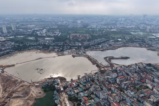 Hiện trạng thi công dự án hồ điều hòa Phú Đô hơn 1.166 tỷ đồng
