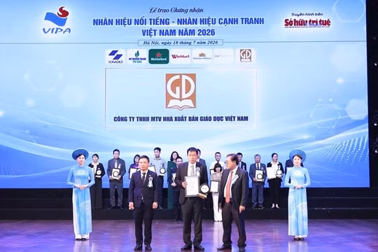 Nhà xuất bản Giáo dục Việt Nam vào Top 20 Nhãn hiệu nổi tiếng Việt Nam năm 2026