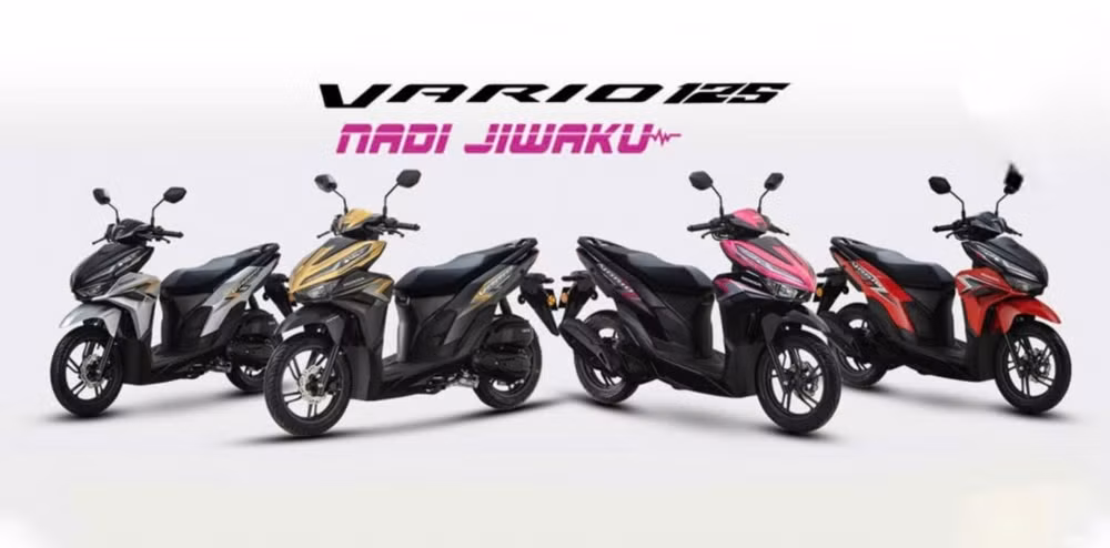 Giá xe Vario 125 2025 Malaysia hôm nay ngày 16/8/2024: 4 phiên bản màu mới nhất