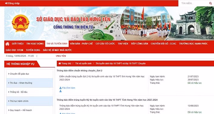 hung yen du kien ngay 14 6 cong bo diem thi va diem chuan trung tuyen vao lop 10 thpt nam hoc 2024 2025 hinh 1