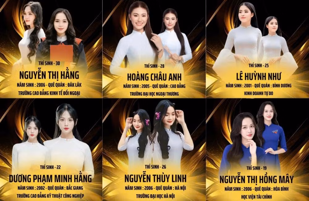 dan thi sinh noi troi tai cuoc thi hoa hau di san ao dai viet nam mua dau tien hinh 1
