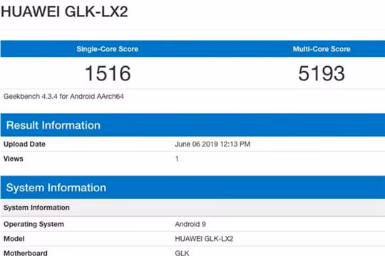 Xuất hiện phiên bản 6GB RAM của Huawei 5i trên Geekbench