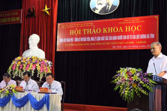 Hà Tĩnh tổ chức Hội thảo khoa học về đồng chí Trần Phú Tổng Bí thư đầu tiên của Đảng