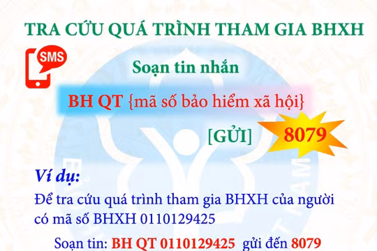 Triển khai tra cứu quá trình đóng, hưởng BHXH, BHYT qua tin nhắn