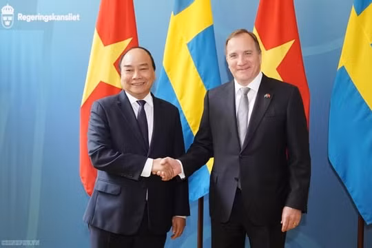 Thủ tướng Nguyễn Xuân Phúc hội đàm với Thủ tướng Thụy Điển Stefan Löfven