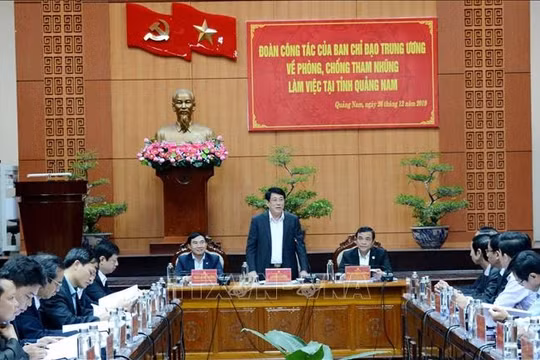 Đại tướng Lương Cường cùng đoàn công tác kiểm tra công tác phòng, chống tham nhũng tại tỉnh Quảng Nam