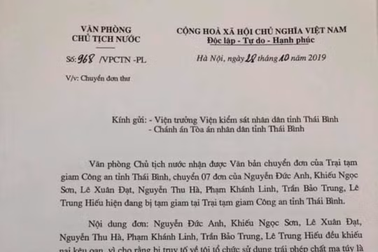Nhiều bị can đồng loạt gửi đơn kêu oan