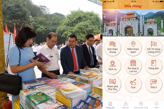 Sôi động Hội sách Đất Tổ và khai trương ứng dụng Công nghệ thông tin về Đền Hùng Phú Thọ