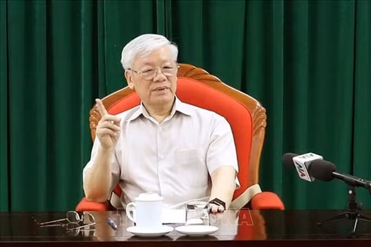 Tổng Bí thư, Chủ tịch nước Nguyễn Phú Trọng chủ trì họp lãnh đạo chủ chốt