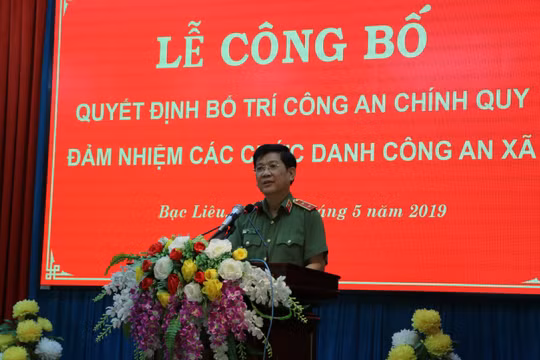 Bạc Liêu: Bố trí Công an chính quy về đảm nhiệm các chức danh Công an xã