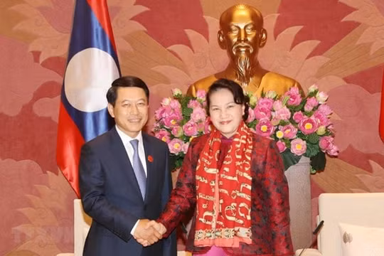 Chủ tịch Quốc hội Nguyễn Thị Kim Ngân tiếp Bộ trưởng Bộ Ngoại giao Lào