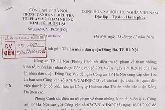 Công an chỉ rõ hàng loạt sai phạm của nguyên Giám đốc Công ty Hacinco