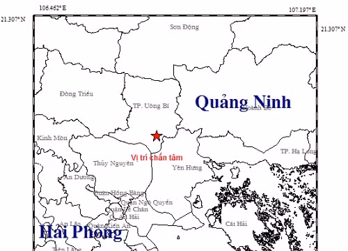 Quảng Ninh: Động đất 3,2 độ richter xảy ra tại thành phố Uông Bí