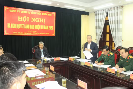 Đảng uỷ quân sự tỉnh Thừa Thiên Huế đề ra 8 nhiệm vụ trọng tâm năm 2020