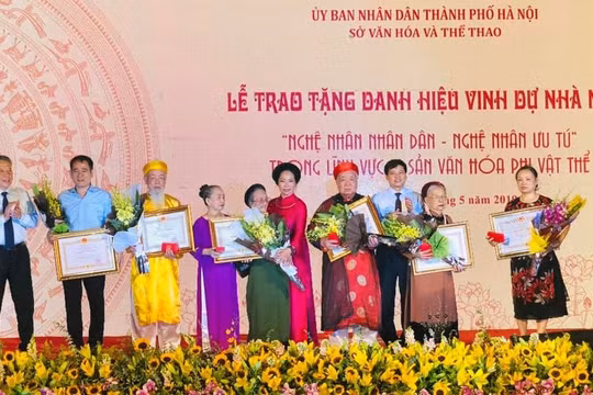Hà Nội: 44 cá nhân được trao tặng và truy tặng danh hiệu Nghệ nhân nhân dân, Nghệ nhân ưu tú
