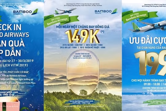 Cơ hội mua hàng ngàn vé máy bay với giá từ 149.000 VND của Bamboo Airways