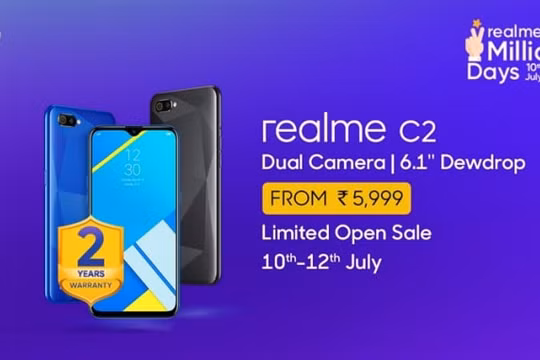 Realme C2 đạt doanh số một triệu máy trong thời gian ngắn