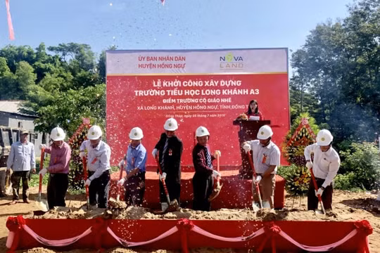 Khởi công trường Tiểu học Long Khánh, Đồng Tháp - niềm vui về ngôi trường hiện đại vùng biên giới