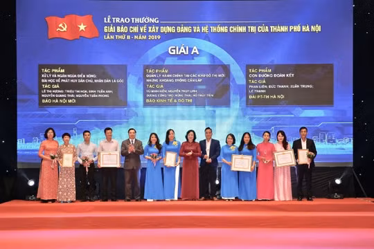66 tác phẩm xuất sắc được trao giải thưởng báo chí của thành phố Hà Nội năm 2019