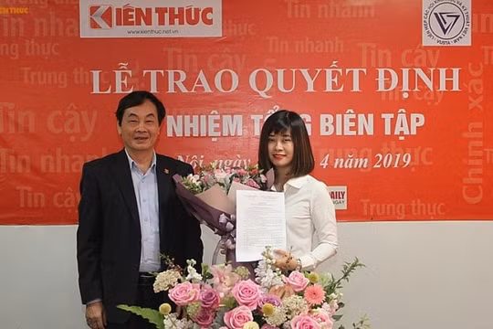 Bà Nguyễn Thị Mai Hương được bổ nhiệm làm Tổng Biên tập Báo điện tử Kiến Thức