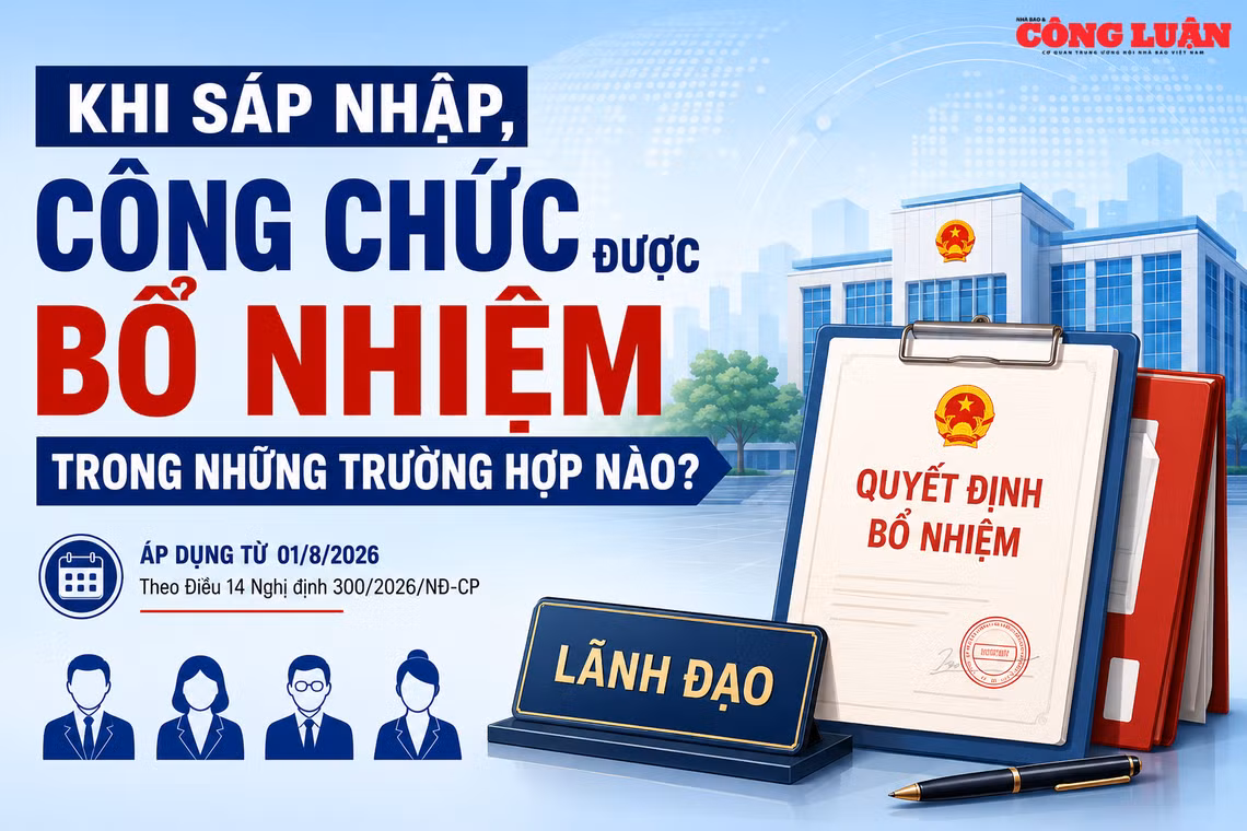 Khi sáp nhập, công chức được bổ nhiệm trong những trường hợp nào?