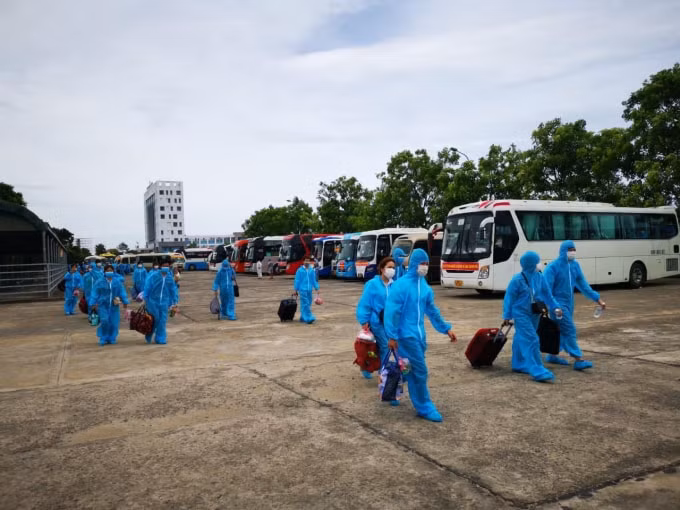 Tất cả các công dân đều khoẻ mạnh, không có biểu hiện sốt, ho, khó thở. Ảnh: CDC Thanh Hoá