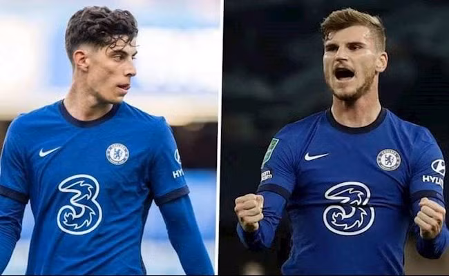 Bộ đôi Werner và Havertz đều gây thất vọng. Ảnh: internet