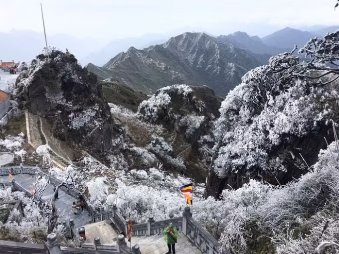 Mưa tuyết khả năng xảy ra ở vùng núi phía Bắc trong đợt rét đậm, rét hại. Ảnh: TL