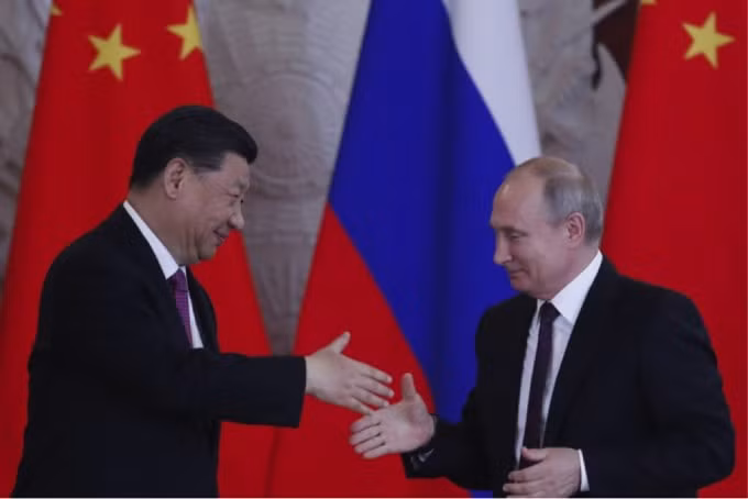 Chủ tịch Trung Quốc Tập Cận Bình và Tổng thống Nga Vladimir Putin. Ảnh: Getty