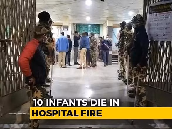 10 trẻ sơ sinh thiệt mạng trong vụ hỏa hoạn ở bệnh viện Maharashtra ( Ảnh: NDTV)